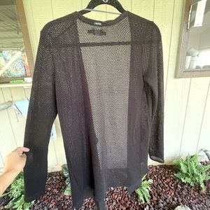 Black knit lightweight cardigan